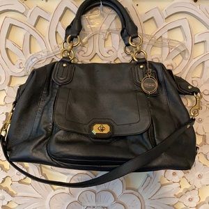 Coach Campbell Leather Turnlock Purse
